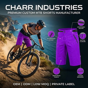 Pantalones Cortos de Ciclismo de Montaña para Hombre, Talla Grande, Personalizados OEM, Impermeables, con Bolsillos con Cremallera, Transpirables, Anti-UV, para Carreras Deportivas - Product Image 1