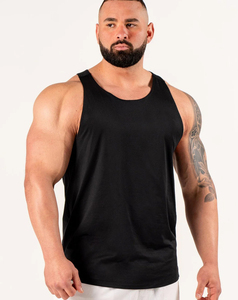 Camisetas sin Mangas Personalizadas de Alta Calidad para Hombre, Mezcla de Poliéster/Algodón, Transpirables, Cómodas, de Color Sólido, Estilo Urbano, 180g - Product Image 2