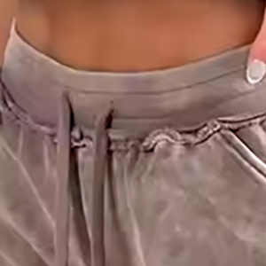 Nouveauté : Short décontracté d'été pour femme, brodé, délavé à l'acide, taille haute élastique, coupe régulière, 100 % coton respirant et séchage rapide - Product Image 6