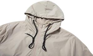 Chaqueta Cortavientos Deportiva Ligera de Último Diseño, Resistente al Agua, 100% Algodón, Transpirable y Ecológica con Capucha - Product Image 2