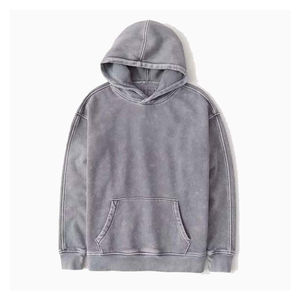Sudadera con Capucha para Hombre, Estilo Vintage, Lavado Ácido, Algodón Suave, Corte Holgado, Aspecto Desgastado, Ropa Casual Urbana - Product Image 3