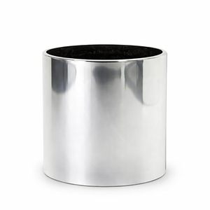 Maceta de Acero Inoxidable de Alta Calidad, Superficie Plateada Pulida, Diseño Moderno, Ligera, Resistente a la Oxidación, para Interiores y Exteriores - Product Image 2