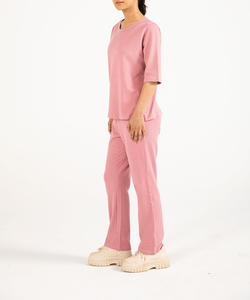 เสื้อยืดครอปท็อปผู้หญิง คอโอ แขนสั้น ผ้าฝ้ายแท้ 100% สีดำล้วน ทรงหลวม ไหล่ตก ระบายอากาศได้ดี แห้งเร็ว เหมาะสำหรับฤดูร้อน - Product Image 2