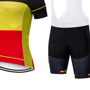 Conjunto de Uniforme de Ciclismo Personalizado de Verano para Hombre, Ropa Deportiva para Adultos, Jersey MTB, Pantalones Cortos con Tirantes, Poliéster Ajustado de Secado Rápido, Cintura con Estampado OEM - Product Image 4