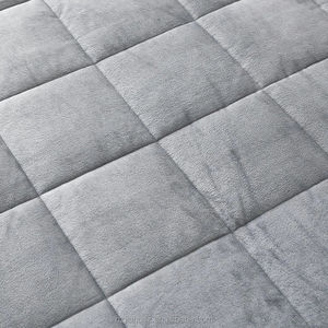 Venta al por mayor 100% algodón polar Sherpa manta gruesa felpa tamaño King manta ponderada para adultos niños con material de vidrio - Product Image 5