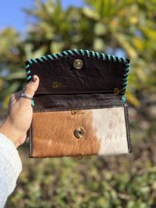 Portefeuille de sculpture usiné à la main pochette portefeuille en cuir véritable élégant portefeuille en fourrure de vachette multi-usages portefeuilles en cuir occidental - Product Image 5