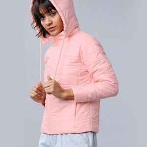 Abrigo corto ajustado con logotipo personalizado para mujer, chaquetas femeninas de lana, cálidas y acolchadas, para invierno, 2020 - Product Image 4