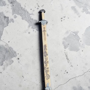 Espada Artesanal de Damasco para Hombre con Funda de Madera, Espada Larga Medieval, Espada Coleccionable, Regalo de Aniversario, Regalo de Navidad - Product Image 6