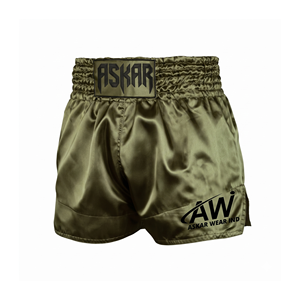 Pantalones Cortos de Boxeo para Mujer, Color Verde Oliva, Spandex/Poliéster, Corte Regular, Elásticos, Transpirables, de Secado Rápido, para Artes Marciales, Estilo Corto para Adultos - Product Image 1