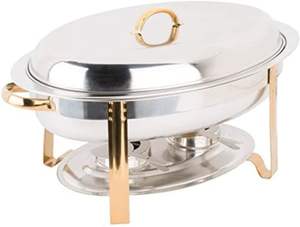 Ensemble de buffet pour repas, chauffe-plats pour traiteur, présentoir alimentaire de luxe, plat de service pour événements, chauffe-plats professionnel - Product Image 2