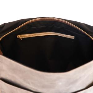 Sac de voyage et de sport en cuir et toile, à fermeture éclair, grande capacité, durable, pour l'extérieur, fournisseur en gros OEM LCTB-0095 - Product Image 6