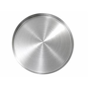 Handcrafted <b>Brushed</b> Stainless Steel <b>Round</b> Serving Tray Metal Decorative Pizza Pan Platter for Restaurant Hotel Home Decor Tray - Product Image 2