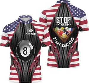 Maillot de sport personnalisé pour billard et snooker, demi-zip - Product Image 4