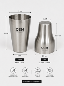 Coctelera Boston de Acero Inoxidable de 750 ml, Grado Alimenticio, Resistente a los Arañazos, Utensilios de Barra Metálicos para Bartenders - Product Image 5