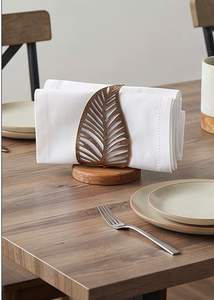Porta Servilletas de Metal con Base de Madera, Calidad Premium, Ideal para Restaurantes y Hoteles - Product Image 5