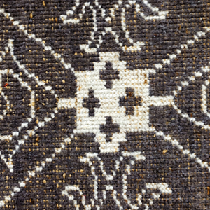 Alfombra Anudada a Mano Color Marrón Oscuro con Diseño de Flores de Espresso, Alfombra Geométrica con Diamantes Florales para Sala de Estar e Interiores de Hotel - Product Image 4