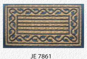 Tapis d'entrée en caoutchouc de coco de haute qualité, sans poils, durable, antidérapant, retient la saleté, facile à nettoyer, design moderne et élégant - Product Image 4