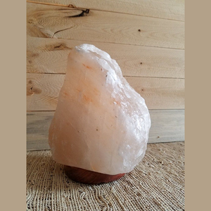 Lámpara de Cristal de Sal del Himalaya Blanca Auténtica, Luz Nocturna de Roca Natural para Aliviar el Estrés, Iluminación Ambiental Relajante, Regalo Decorativo para el Hogar - Product Image 4