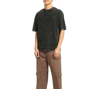 T-shirts à manches courtes à col roulé en coton 100% imprimés sur mesure pour hommes - Impression numérique Anti-rétrécissement Écologique 220g Tricoté - Product Image 6