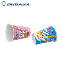 130Ml 100g Tina de plástico desechable personalizada Galleta Chocolate Queso Taza Dip