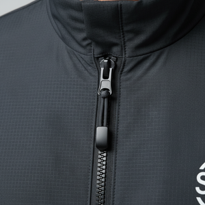 Veste coupe-vent en nylon pour homme, streetwear noir personnalisé avec logo, imperméable, décontractée, pour l'extérieur - Product Image 4