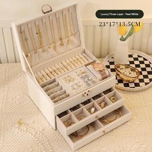 Boîte de présentation pliable élégante en cuir PU personnalisée pour bijoux, bagues, montres et ensembles de bijoux pour femmes et filles, idéale pour les voyages - Product Image 4