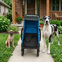 Remorque de vélo pliable KS-6200 OEM/ODM, cadre en alliage d'aluminium, roues pivotantes EVA de 8 pouces, suspension indépendante, résistant à l'eau 600D