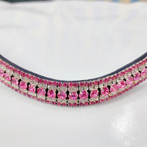 Diadema de Cristal Blanco Hecha a Mano con Diamantes para Caballo, Decorativa, para Equitación, Producto de Calidad para Exhibición - Product Image 1