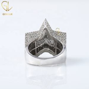 Nuevo último diseño Bling Star en forma de VVS Labgrown Diamond Iced Out HipHop Ring para hombres regalo de Navidad - Product Image 4