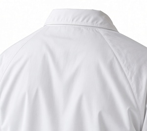 Veste de coach de sororité Zeta Phi Beta avec lettres grecques brodées, ligne croisée, blanche et bleu roi, boutons-pression, et écusson - Product Image 6