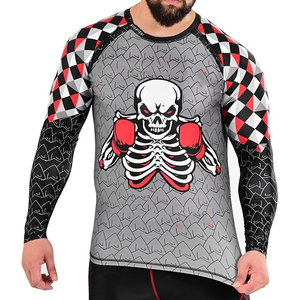 เสื้อแรชการ์ดแขนยาวผู้ชาย พิมพ์ลายกราฟิก ป้องกันรังสียูวี แห้งเร็ว รับผลิตแบรนด์ตามสั่ง จำนวนมาก - Product Image 1