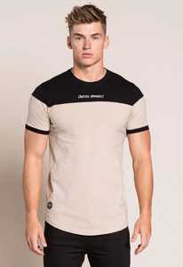 ONETEN APPARELS T-shirt Homme Slim Fit Color Block Manches Courtes Col Rond Bordure Contrastante Décontracté en Jersey de Coton - Product Image 1