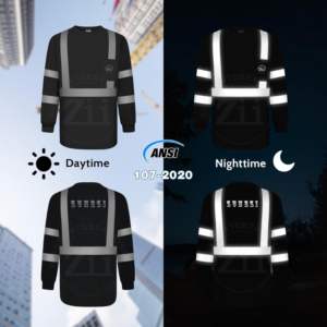 Vêtements de travail FR haute visibilité orange réfléchissants, résistants aux flammes, ANSI Classe 1, avec LED, imperméables, respirants, manches longues, logo personnalisé - Product Image 4