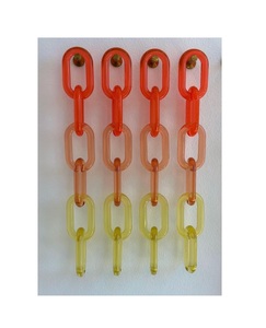 Cadena de Resina Rústica Personalizable en Varios Tamaños, Eslabones Transparentes Multicolores, Diseño Moderno Hecho a Mano, Decoración para el Hogar, Disponible a Precio de Mayoreo - Product Image 1