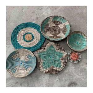 Custom Natural Seagrass Wall Hanging Plate Handmade Woven Home Decor Sustainable Eco Friendly Vietnamese Handicraft Product - Product Image 3
