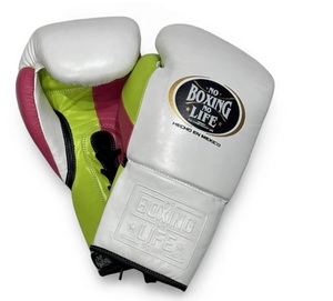 Guantes de Boxeo Personalizados de Piel de Vacuno Auténtica 'No Boxing No Life' para Entrenamiento de MMA, con Cordones, Unisex, Ligeros y Transpirables - Product Image 1