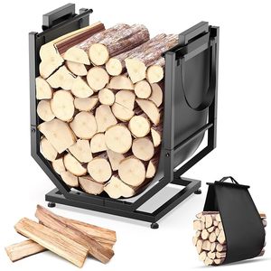 Modern Hexagon Steel <b>Log</b> Holder with Powder Coated Finish <b>for</b> <b>Firewood</b> Storage - Product Image 3
