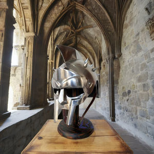 Casco de Armadura de Gladiador Romano Medieval, Disfraz de Película, Decoración de Oficina, Juego de Rol, Armadura de Metal para el Hogar, Decoración de Acero - Product Image 1