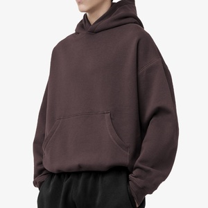 Men's Oversized Hoodie Mint Green Solid Color Fleece Hooded Sweatshirt Casual Embroidered Windproof <b>Waterproof</b> - Product Image 3