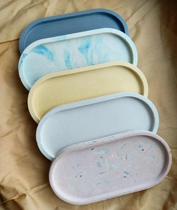 Indian Handmade Custom Color Resin <b>Tray</b> Disposable <b>Breakfast</b> <b>Tray</b> Dishes Plates for Home Kitchen Restaurants Weddings Decor - Product Image 3