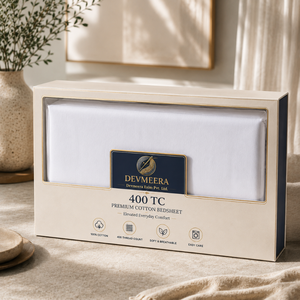 Sábana Blanca Lisa de Lujo de 400 Hilos |   Ropa de Cama Suave y Transpirable para Hoteles, Resorts, Habitaciones, Hogares y Suministros de Hostelería - Product Image 3