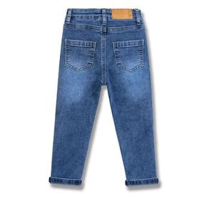 Jeans Rectos de Mezclilla con Cierre para Niño, Ecológicos, Desgastados, Blancos, Talla Mediana, Cómodos y Elegantes, para Niños de 1 a 14 Años - Product Image 3