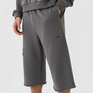 Pantalones Cortos Deportivos para Hombre, Modernos, Cortos, de Felpa 100% Algodón, Color Sólido, con Bolsillos Laterales, Personalizados con Estampado - Product Image 4