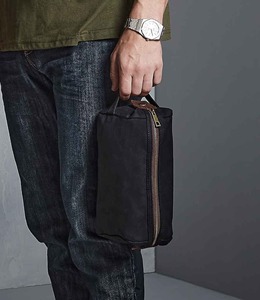 Leather Canvas Toiletry Bag Travel Organizer Waterproof Cosmetic Storage Kit Travel <b>Case</b> Bag LCTB-0040 - Product Image 4