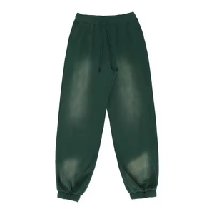 Pantalon de jogging évasé ample délavé à l'acide et effet soleil décoloré pour homme, style streetwear décontracté et confortable, collection 2026 - Product Image 4