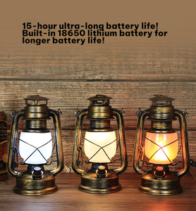 Tragbare Dimmbare LED-Nachtlampe im Petroleum-Stil für Nachttisch, Camping und Garten - für Campinglampen - Product Image 5