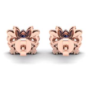 Boucles d'oreilles REYES en saphir bleu de 1,5 carat, nouvelle arrivée, forme poire, or 14 carats, moissanite, bijoux faits à la main, mode féminine - Product Image 4