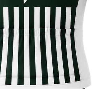 Maillot de cyclisme vert foncé et blanc à manches courtes, fermeture éclair intégrale, séchage rapide, respirant, pour vélo de route, performance, course, vêtements de sport - Product Image 6