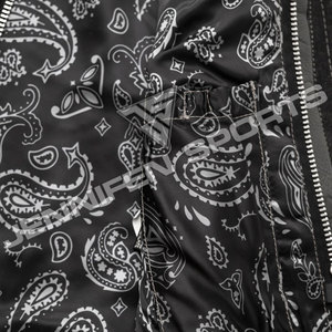 Gilet en cuir et denim pour femme, automne/hiver, style motard, court, épais, petite taille, tendance, avec doublure intérieure en bandana - Product Image 6