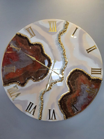 Jam dinding Resin epoksi buatan tangan dekorasi rumah jam dinding gantung gaya baru pemasok grosir jam tangan bergaya penjualan terbaik